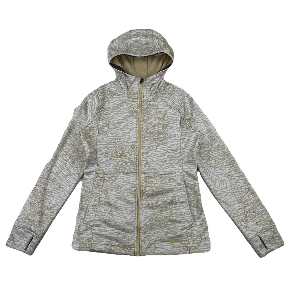 Patagonia Slopestyle Hoody Full Zip White Gray Women's XS